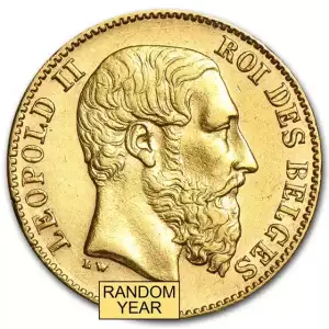 Belgium Gold 20 Francs Leopold II (1867-1882) (Random Years, Various Conditions)