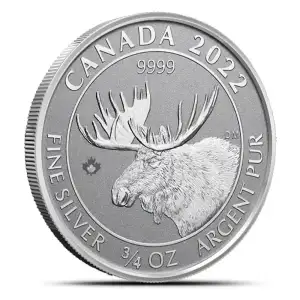 2022 3/4 oz Canadian Silver Moose Reverse Proof Coin (2)