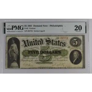 $5   Legal Size Notes The Demand Notes of 1861 2 (2)