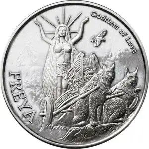 Freya Goddess of Love 1 oz Silver Valkyrie Round