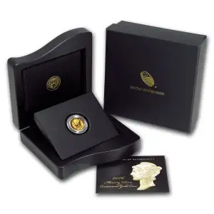 2016-W 100th Anniversary Gold Mercury Dime Commemorative (Box and COA)