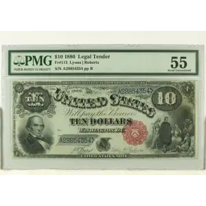 $10  Small Red, scalloped Legal Tender Issues 113