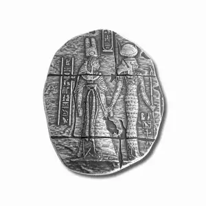 2oz Silver Egyptian Relic Goddess Bar- Hathor, Isis, Mut, and Ma'at (2)