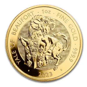 2023 GB 1 oz Gold The Royal Tudor Beasts The Yale of Beaufort