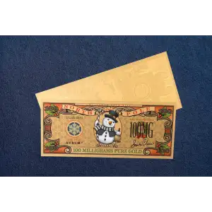 24K Gold Bill - Holiday Snowman