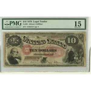 $10  Small Red with rays Legal Tender Issues 99