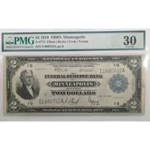 $2 1918  Federal Reserve Bank Notes 773
