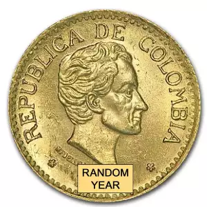 Colombia 5 Peso Gold Coin