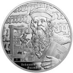 2024 Niue 1 oz Silver Icons of Inspiration: Johannes Gutenberg BU Coin (2)
