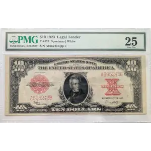 $10  Small Red, scalloped Legal Tender Issues 123