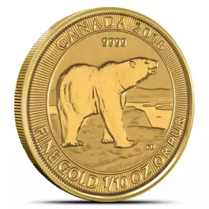 2018 1/10 oz Canadian Gold Polar Bear Coin (2)