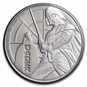 2022 Niue 1 oz Silver $2 Star Wars: Darth Vader (Slight Toning)