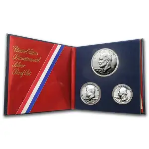 1776-1976 U.S. Bicentennial Silver Proof 3-Coin Set