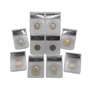 2017-S U.S. Mint 225th Anniversary Enhanced Uncirculated Coin Set ANACS EU70 (9)