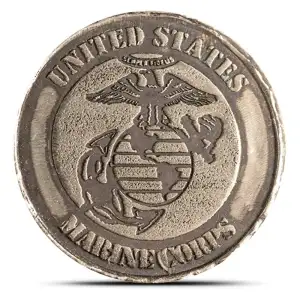 1 oz Silver U.S. Marine Corps MK BARZ Button  (2)