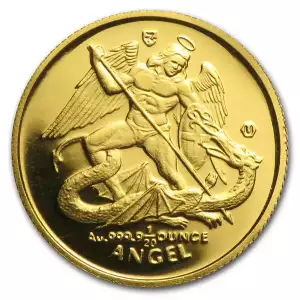 Isle of Man 1/20 oz Gold Angel BU/Proof
