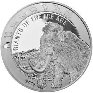 2019 Republic of Ghana 1oz Silver Woolly Mammoth (3)