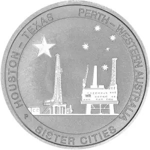 2014 1/2 oz Texas-Australia Sister Cities Silver Coin