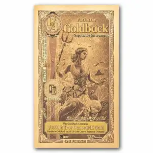 Florida 1/4 Goldback Note (2026 Alpha Series) Limited 1st Edition