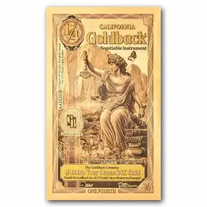 California 1/4 Goldback Note (2026 Alpha Series) Limited 1st Edition [DUPLICATE for #564407]