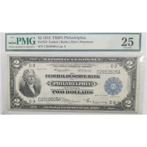 $2 1918  Federal Reserve Bank Notes 754