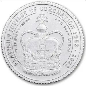 0.5 Gram Smallest Platinum Coin - Jubilee of Coronation 2022 (Capsule/Card) (2)