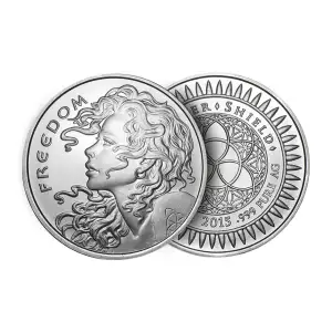 1 oz Silver Shield Freedom Girl Round (Random Year, Various Conditions)
