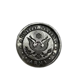 1 oz Silver U.S. Army MK BARZ Button [DUPLICATE for #562369] (3)