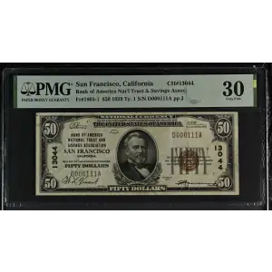 $50 1929 small brown seal. Small National Bank Notes 1803-1 (2)