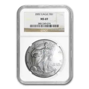 2002 American Silver Eagle NGC MS69