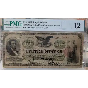 $10 New Series 15-40 above Type 2 Legal Tender Issues 95
