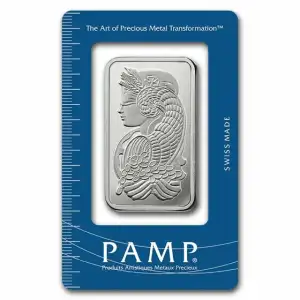 1 oz PAMP Silver Bar - Carded