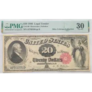 $20  Small Red, scalloped Legal Tender Issues 140