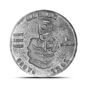 1 oz Silver Button Don't Mess With My Rights MK BARZ
