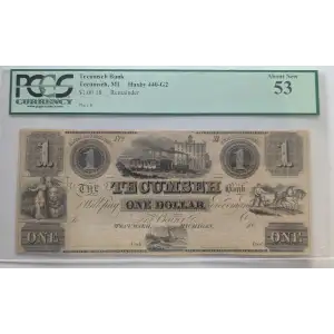 1861 $1 State of Florida Obsolete Note Austin and Milton Signed Oct 10 1861