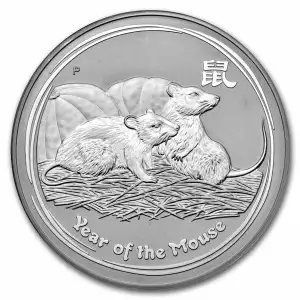 2008 1kg Australian Perth Mint Silver Lunar: Year of the Mouse