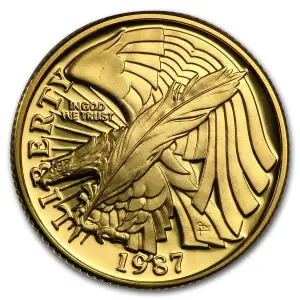 1987-W Gold $5 Commemorative Constitution Proof (Capsule)