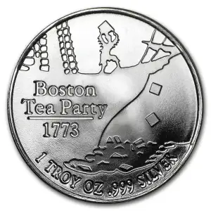 Don't Tread on Me, Boston Tea Party 1 oz Silver Round