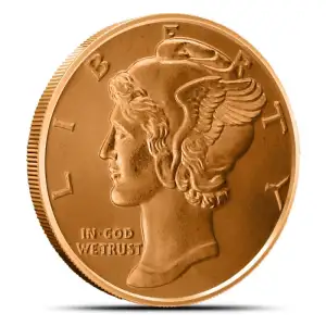1 oz Mercury Dime Copper Round (2)