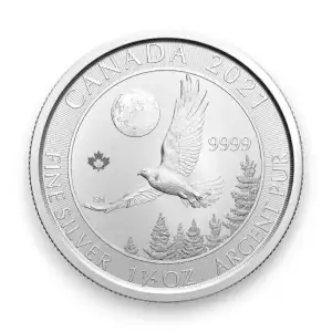 2021 1.5 Oz.  Silver Canada Goshawk Coin (2)
