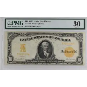 $10 1907 Gold Gold Certificates 1172 (2)