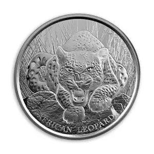 2017 Republic of Ghana 1 oz Silver African Leopard Coin