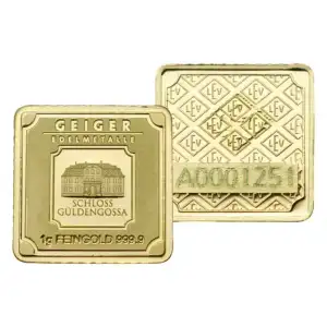 1g Gold Square - Geiger Edelmetalle (Original Square Series)