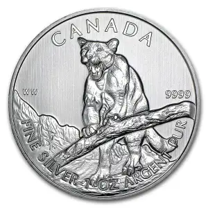 2012 1oz Canadian Silver Wildlife Series - Cougar (2)