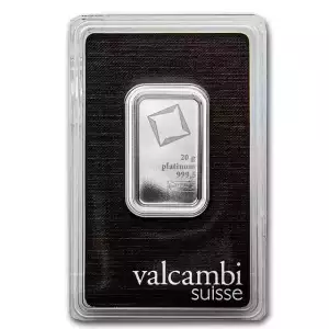 20 Gram Valcambi Minted Platinum Bar