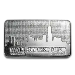 10 oz Silver Bar - Wall Street Mint (2017 Date) (2)