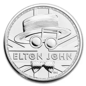 2021 Great Britain 1 oz Silver Music Legends: Elton John