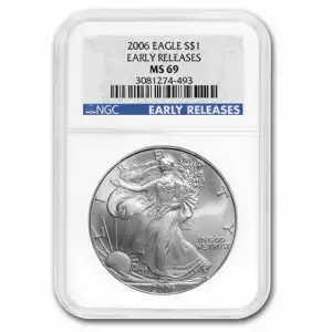 2006 American Silver Eagle NGC MS69 Early Release