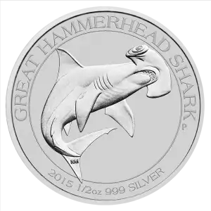 2015 1/2oz Perth Mint Silver Hammerhead Shark