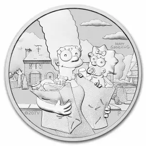 2021 Tuvalu 1oz Silver The Simpsons: Marge and Maggie (3)